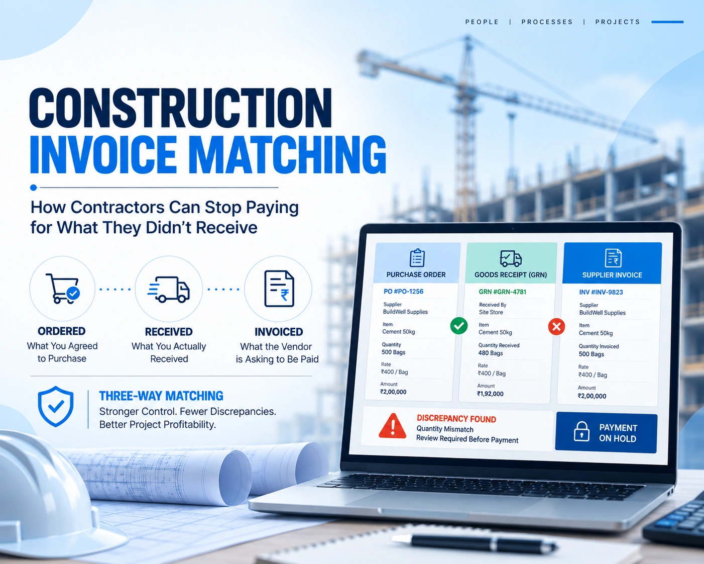 Construction Invoice Matching: How Contractors Can Stop Paying for What They Didn’t Receive