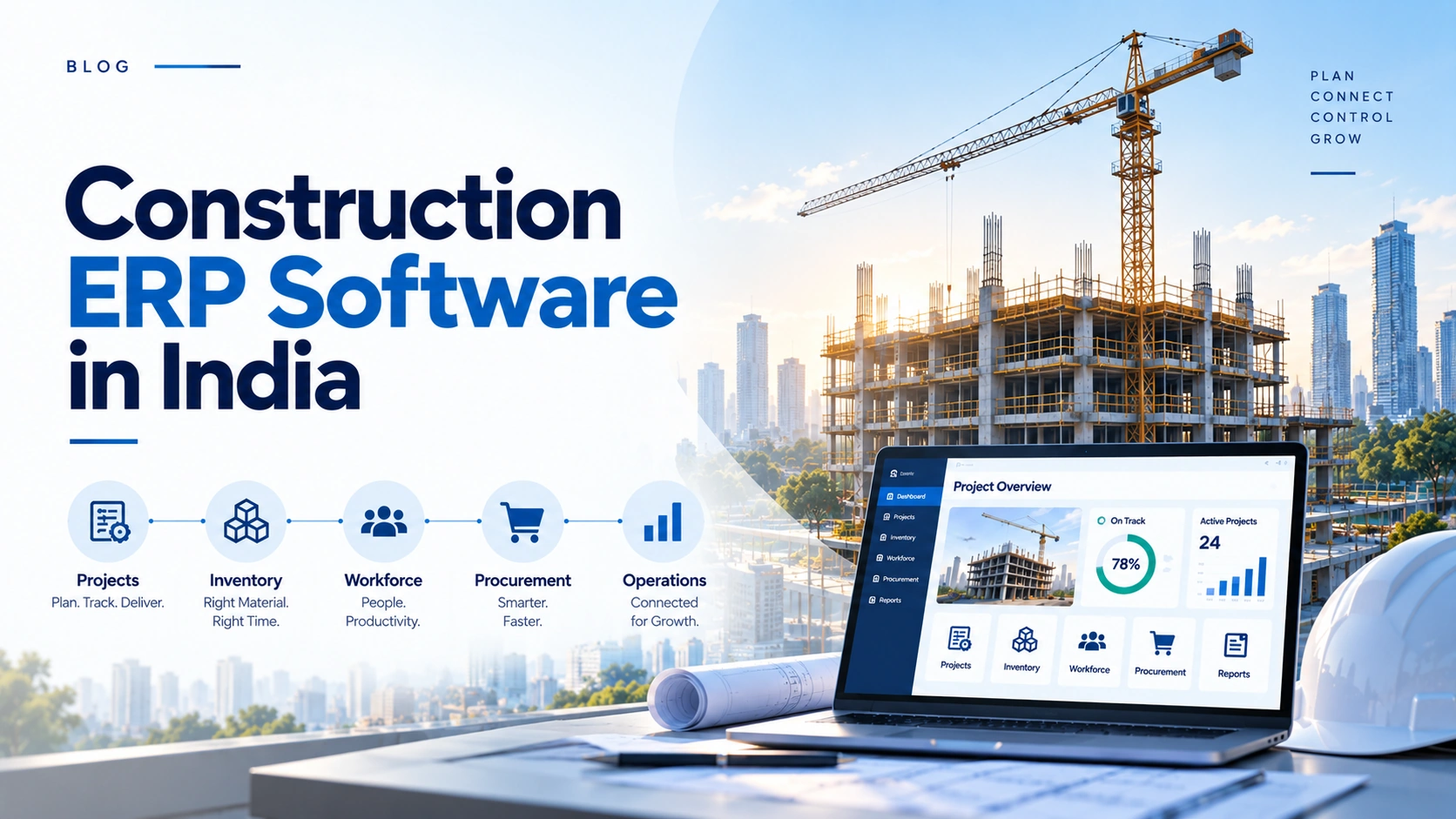 Construction ERP Software in India: How biCanvas Connects Projects, Inventory, Workforce & Operations