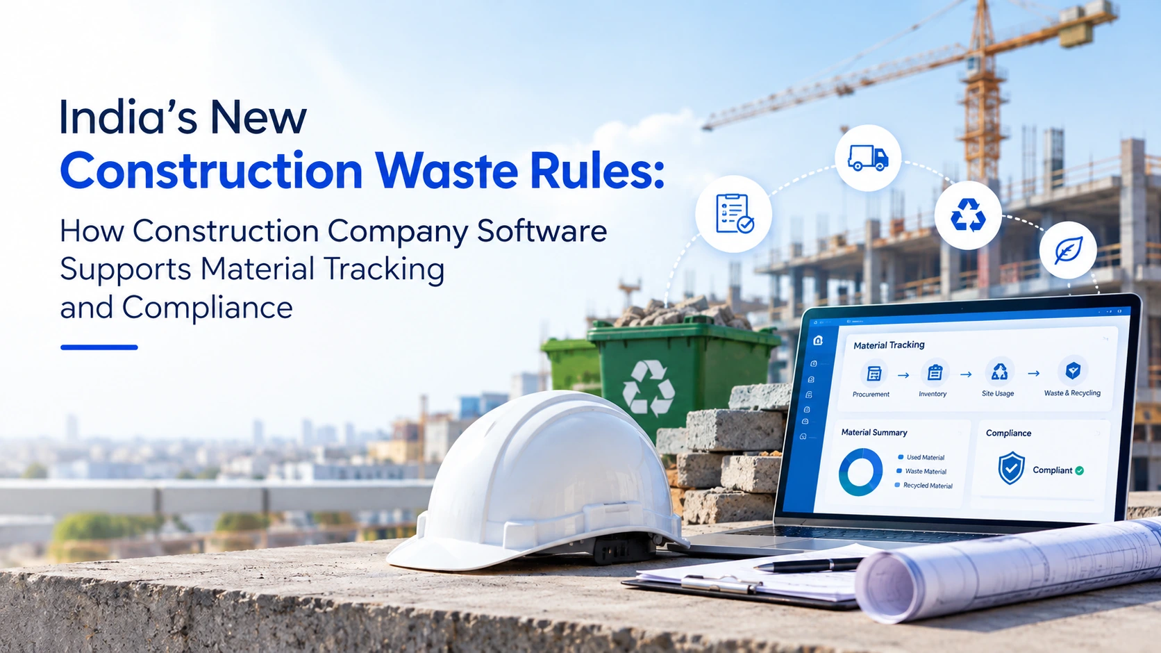India's New Construction Waste Rules: How Construction Company Software Supports Material Tracking and Compliance