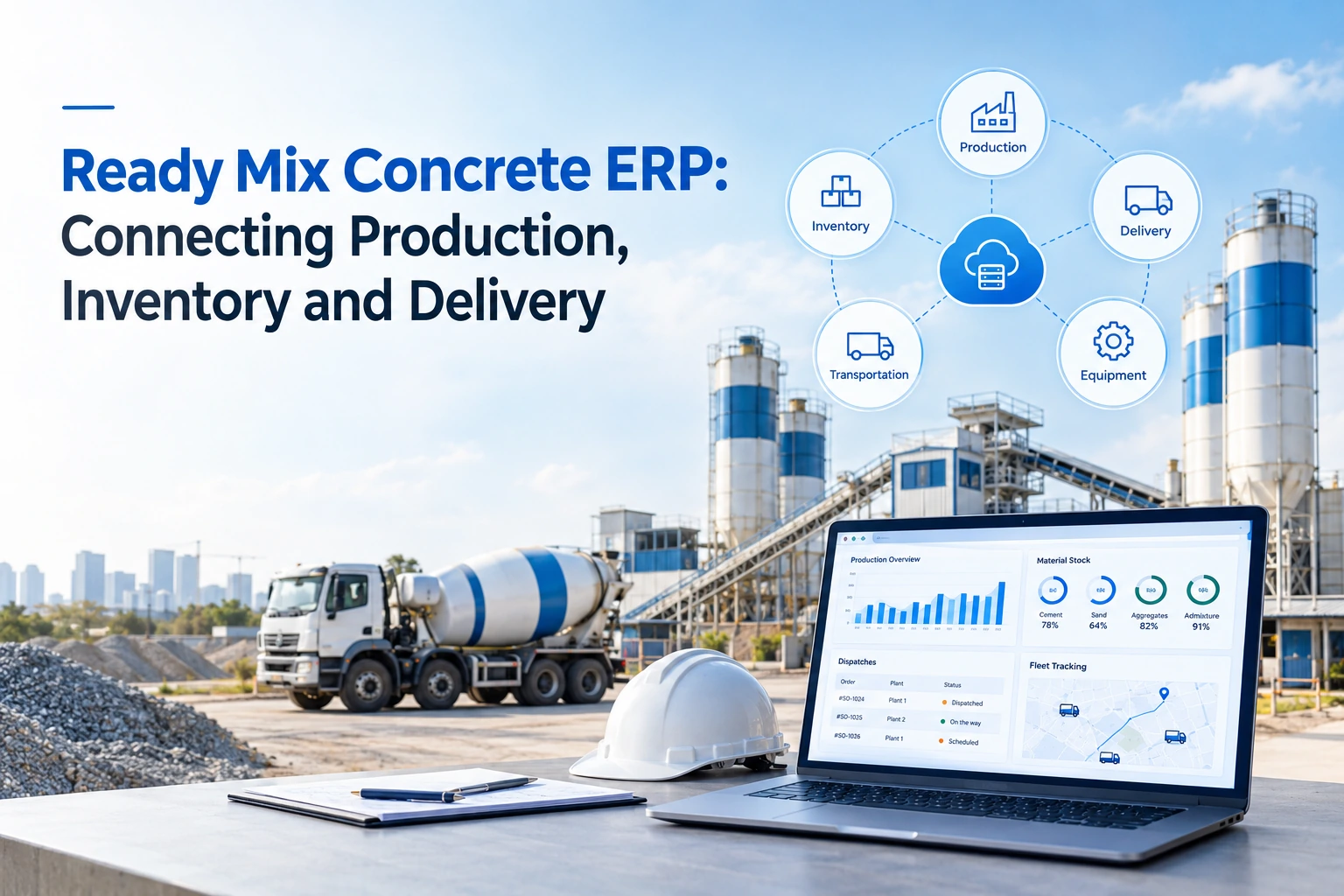 Ready Mix Concrete ERP: Connecting Production, Inventory and Delivery