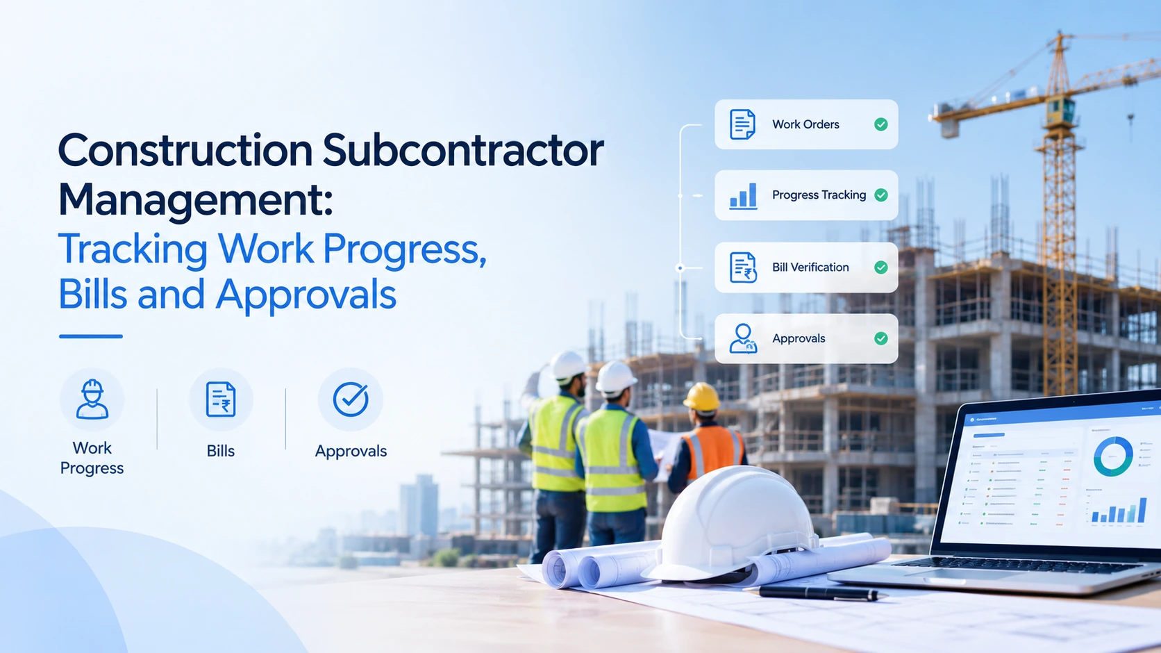 Construction Subcontractor Management: Tracking Work Progress, Bills and Approvals